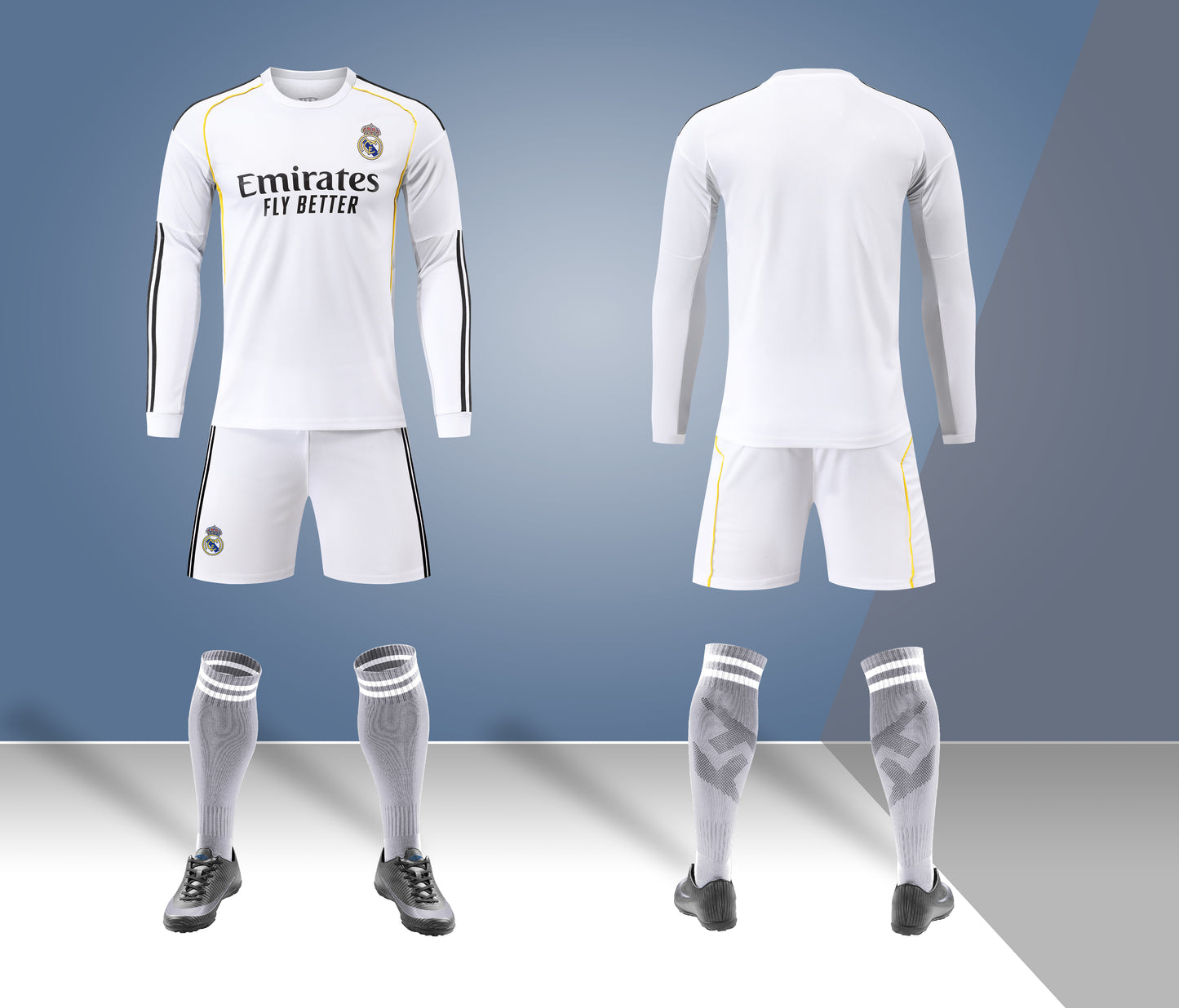 Barn/Vuxen - Real Madrid CF 25/26 Långärmad Hemmatröja