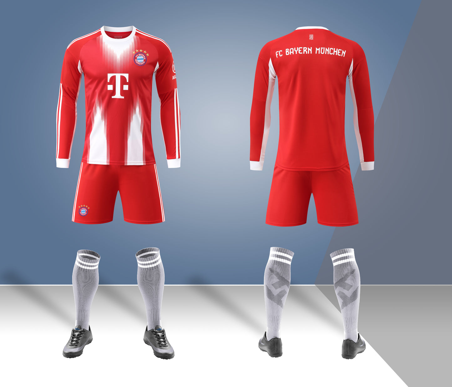 Barn/Vuxen FC Bayern München 25/26 Långärmad Hemmatröja