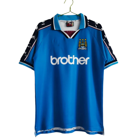 Manchester City Hemmatröja från 1977-1998 Säsongen – Retro Player Version