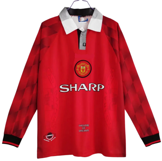 1996-1997 Manchester United Hemmatröja – Retro Version Långärmad