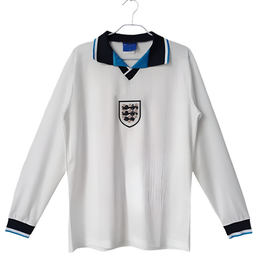 1996 Season Vintage England White Football Jersey – Classic Edition