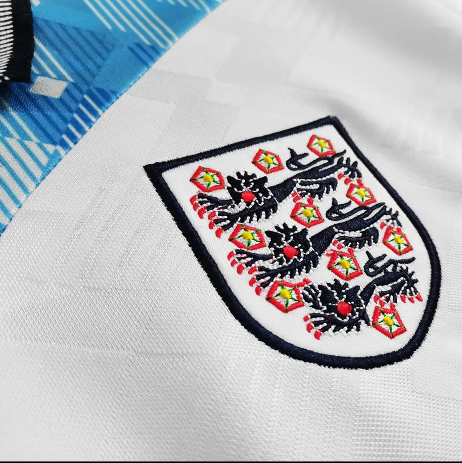 1990 Season Retro England Football Jersey – Vintage Edition
