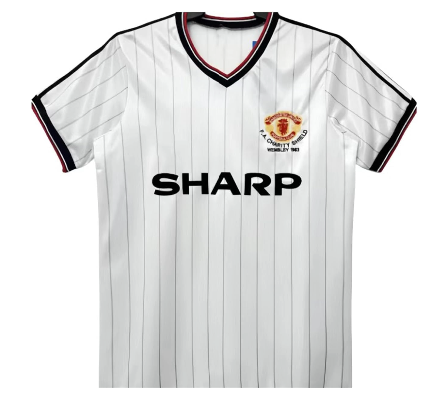 Manchester United Bortatröja Retro 1983 – Kortärmad
