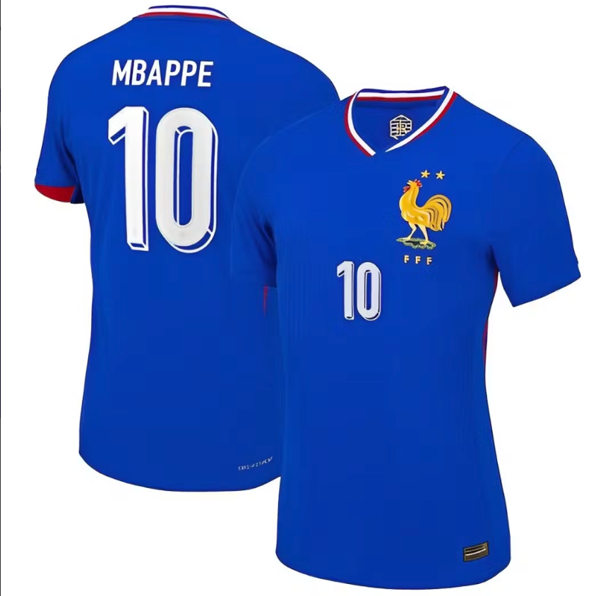 Barn/Vuxen Fotbollströja, Mbappé, Frankrike, Tröja