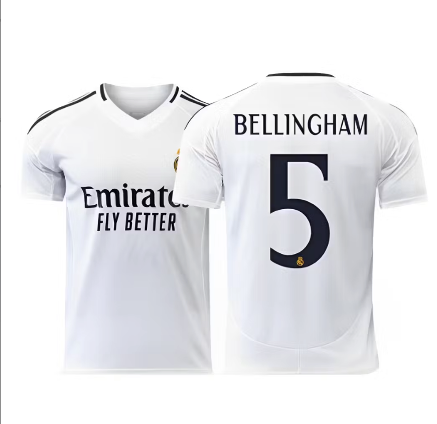 Barn/Vuxen Fotbollströja, Bellingham, Real Madrid (Hemma), Tröja