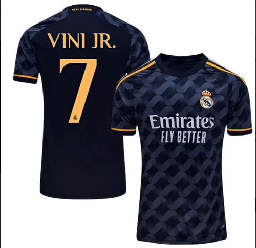 Barn/Vuxen Fotbollströja, Vinicius Jr, Real Madrid (Borta), Tröja 23-24