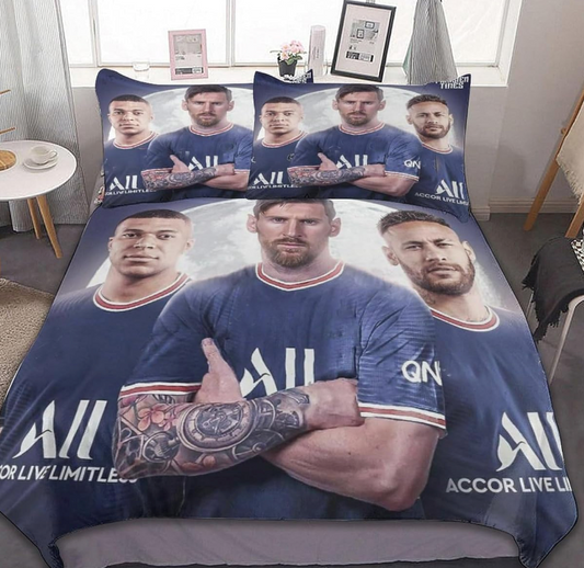 Messi, Neymar & Mbappé - Fotboll Påslakan