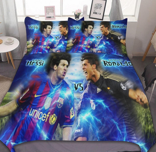 Messi vs Ronaldo- Fotboll Påslakan