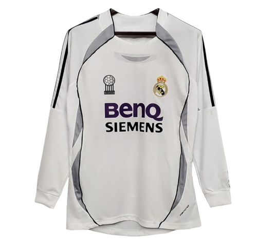 2006/2007 Real Madrid Hemmatröja – Retro Long Sleeve Player Version