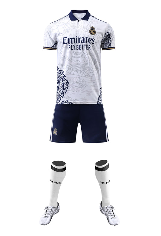 Barn/Vuxen Real Madrid Träningsuniform – Dragon Design Edition