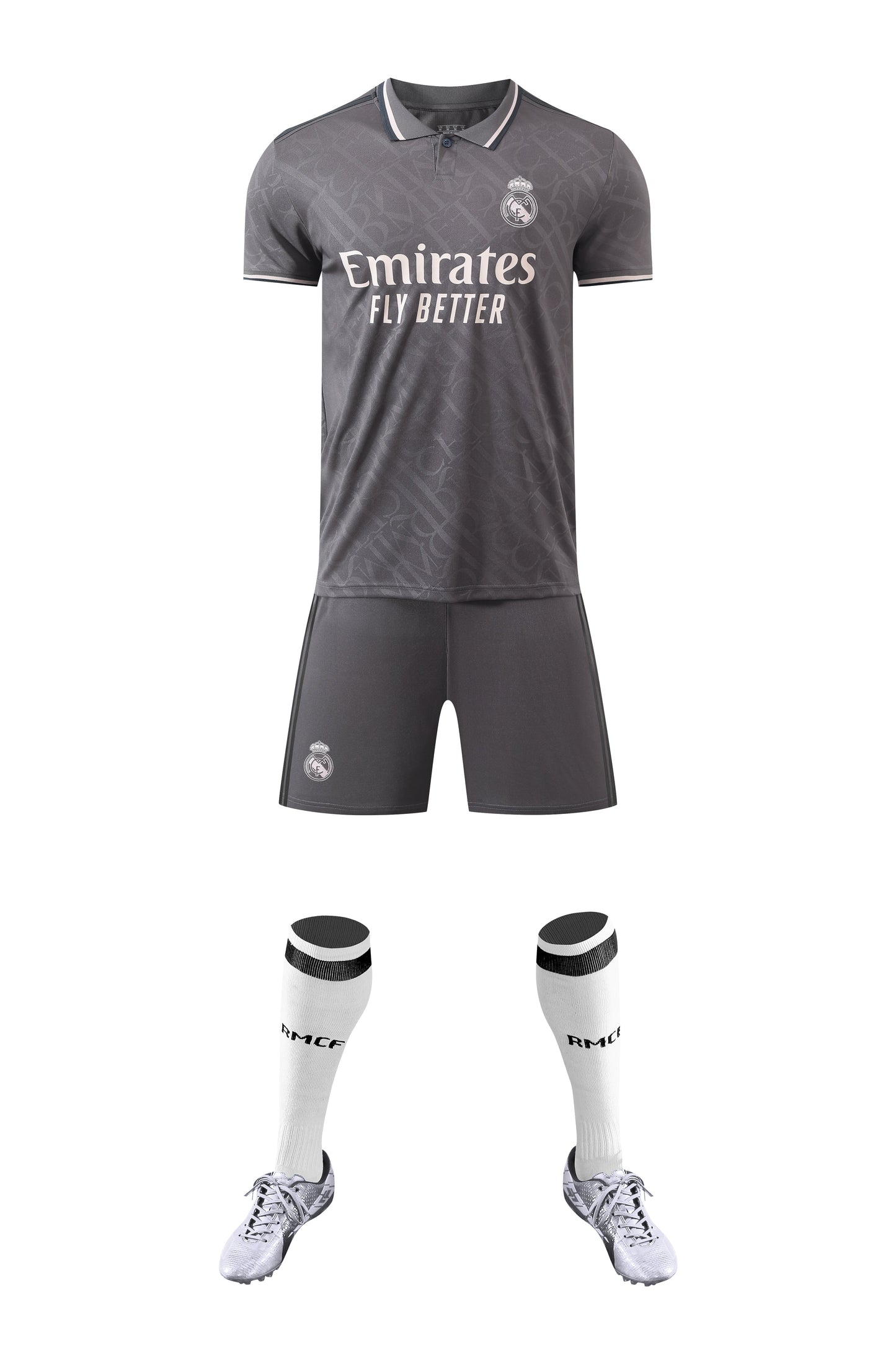 Barn/Vuxen Real Madrid – Grå Elegans Edition